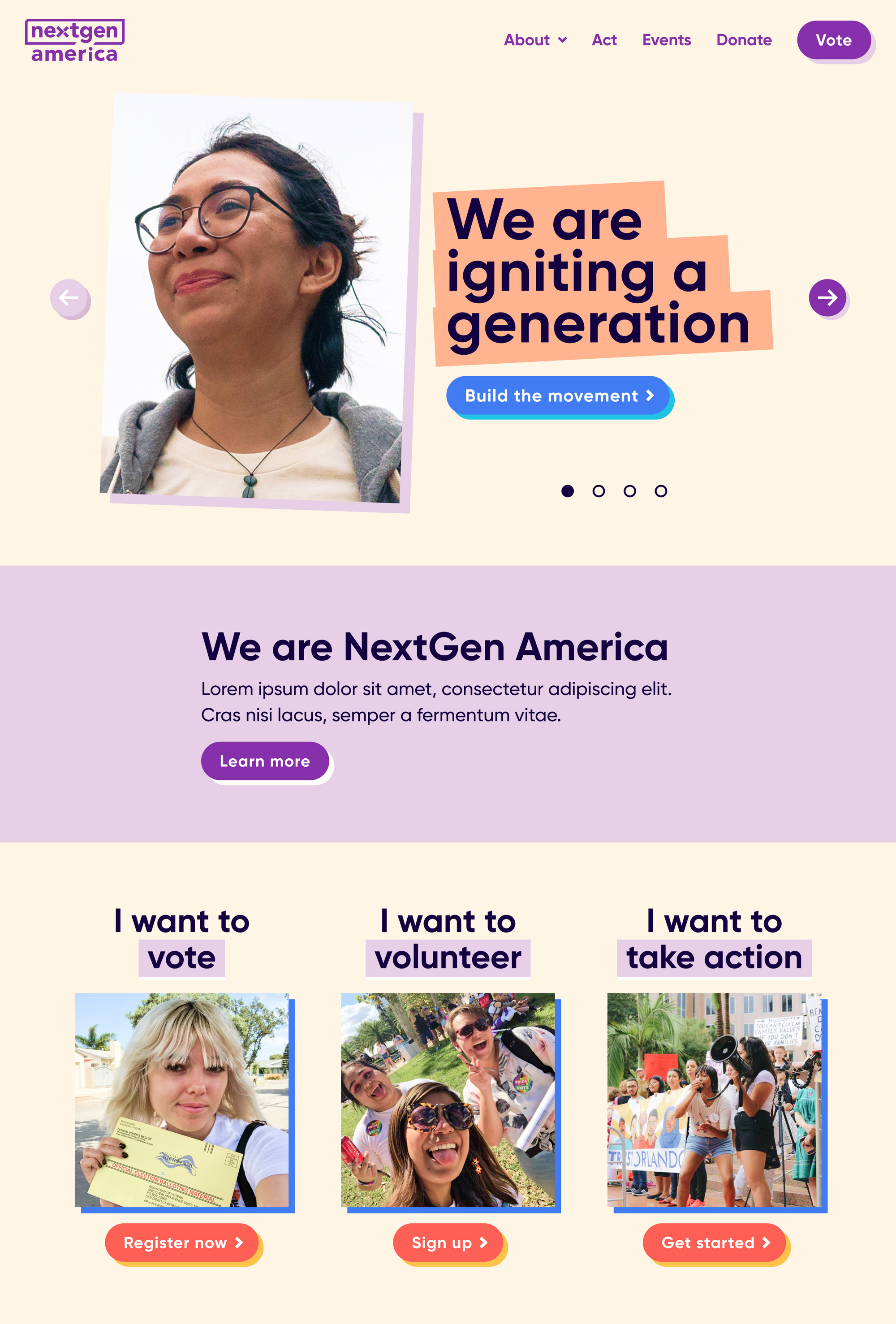 Stephen Cummings, NextGen America Website Redesign, 2021
