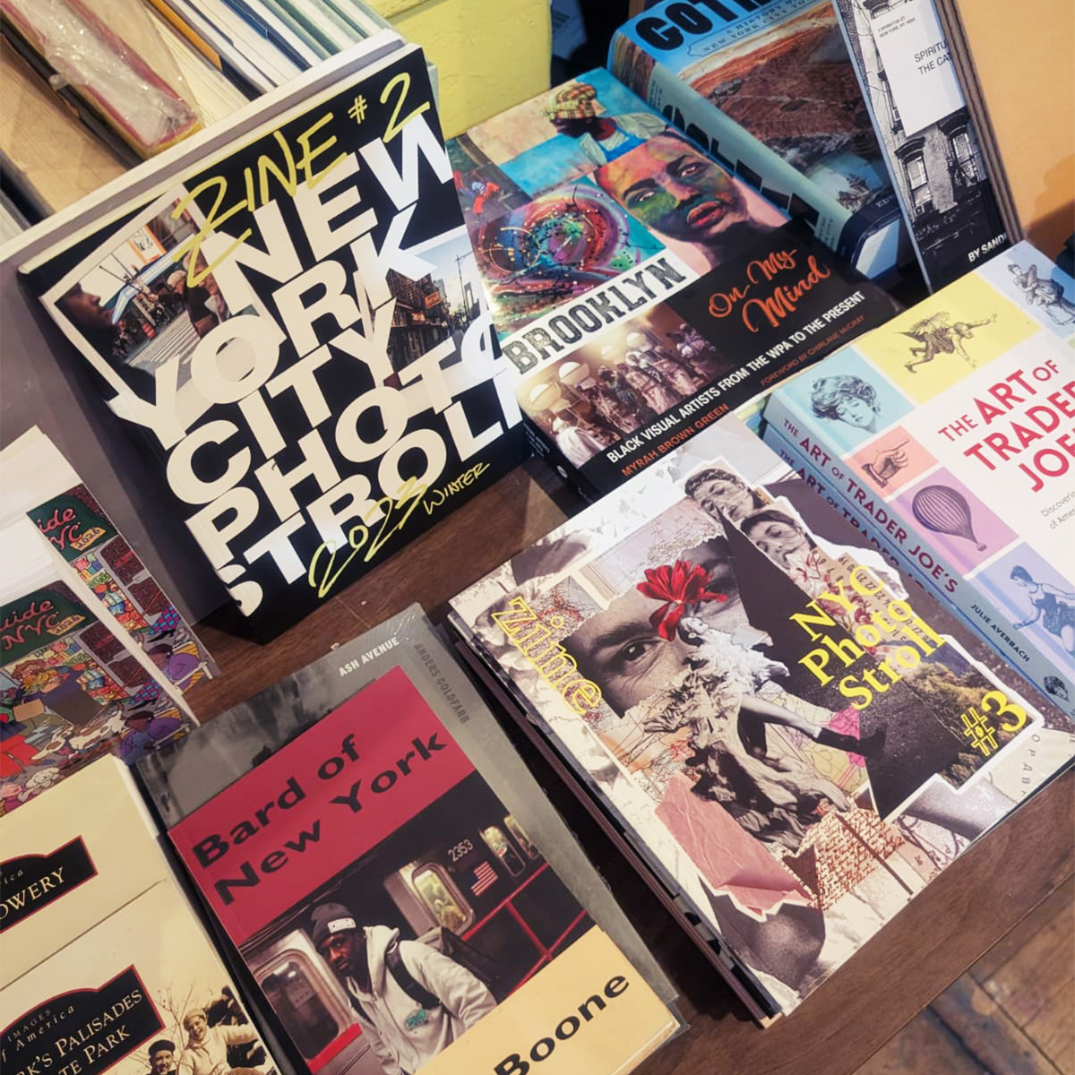 NYC Photo Stroll zines on sale in New York City. Photo by Matt Baer.