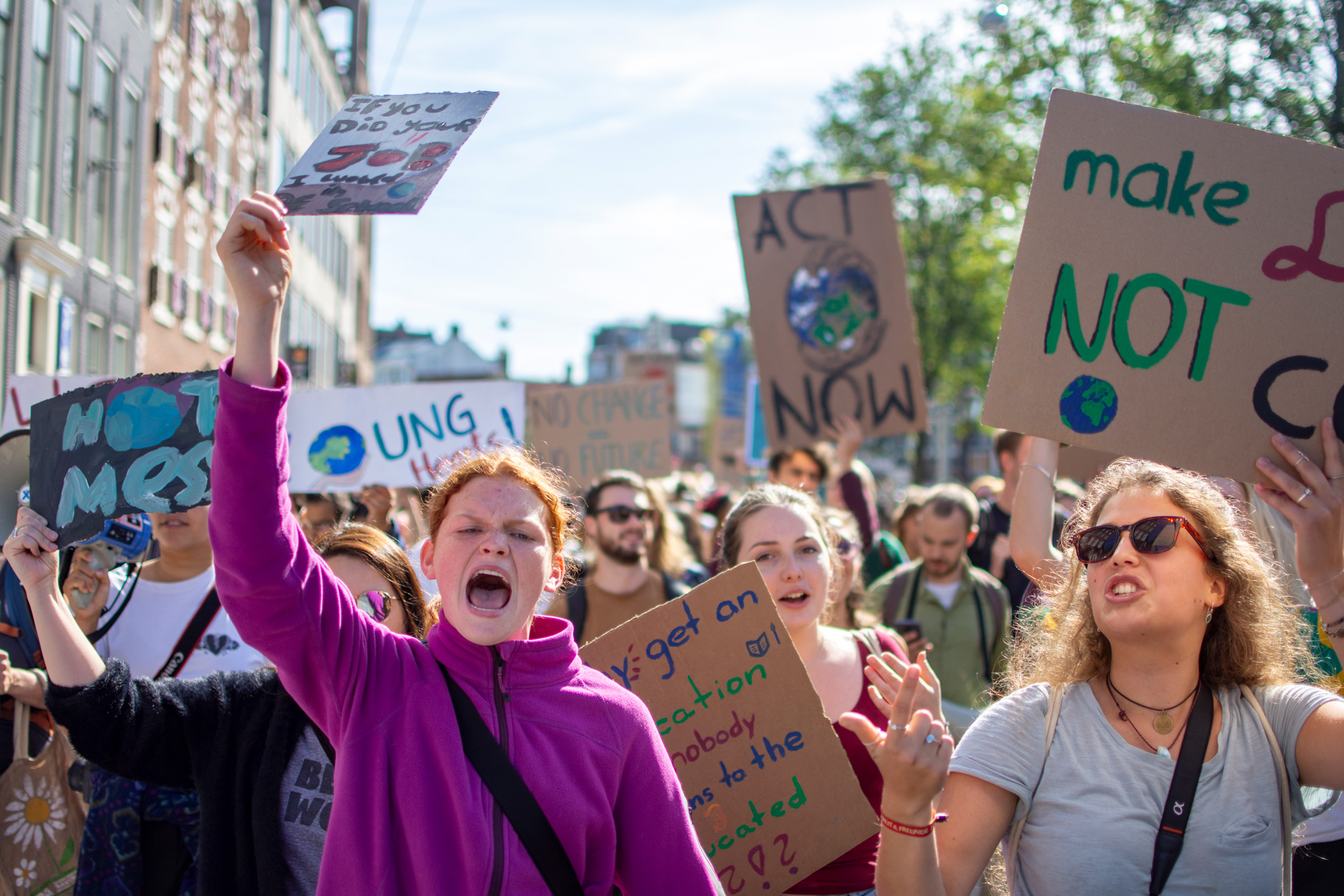 Young activists lead the charge at the Amsterdam Climate Strike