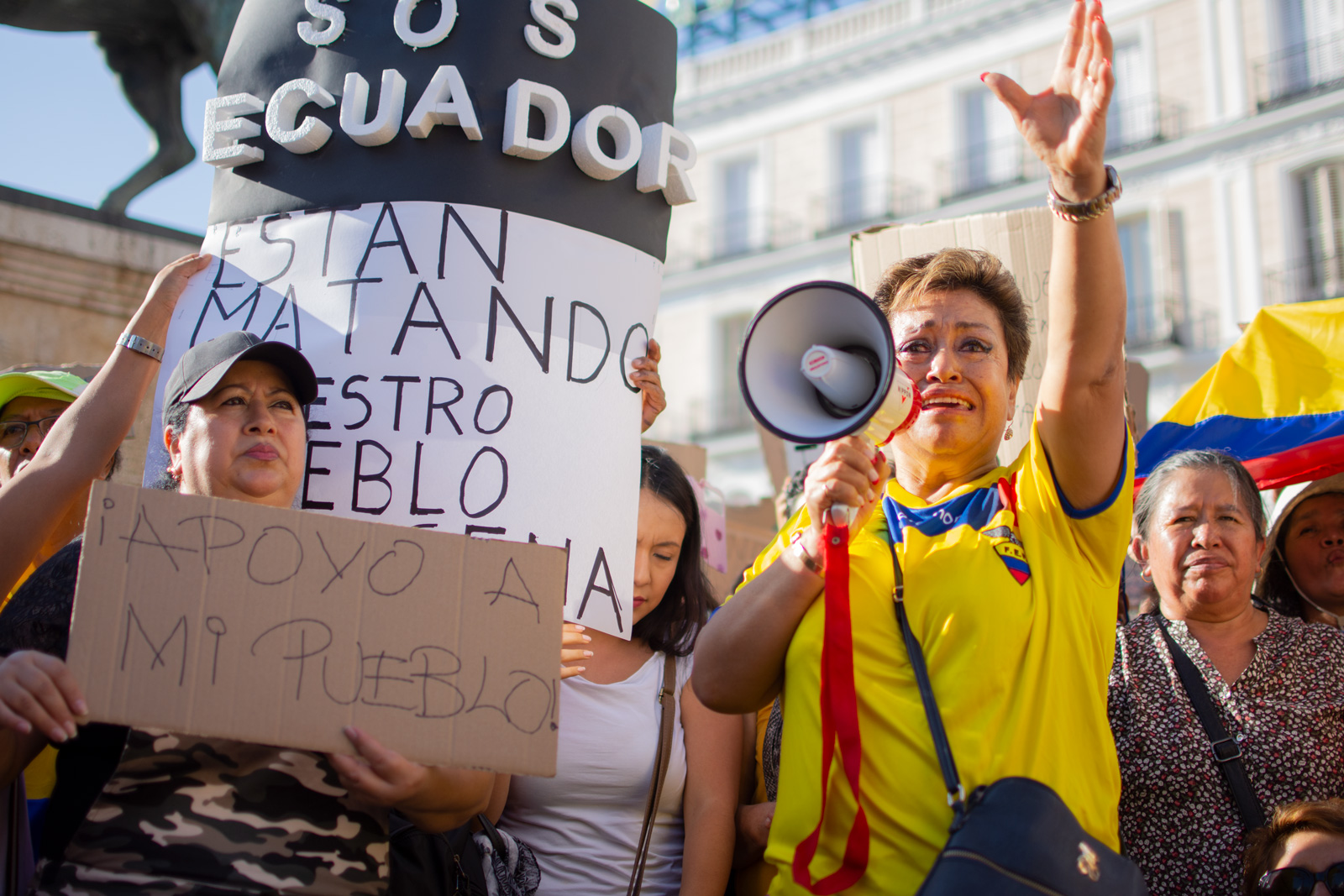 Stephen Cummings, Ecuadorian demonstrators in Madrid, 2019