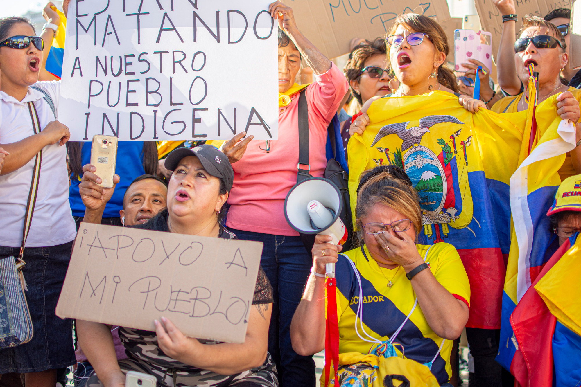 Stephen Cummings, Ecuadorian demonstrators in Madrid, 2019