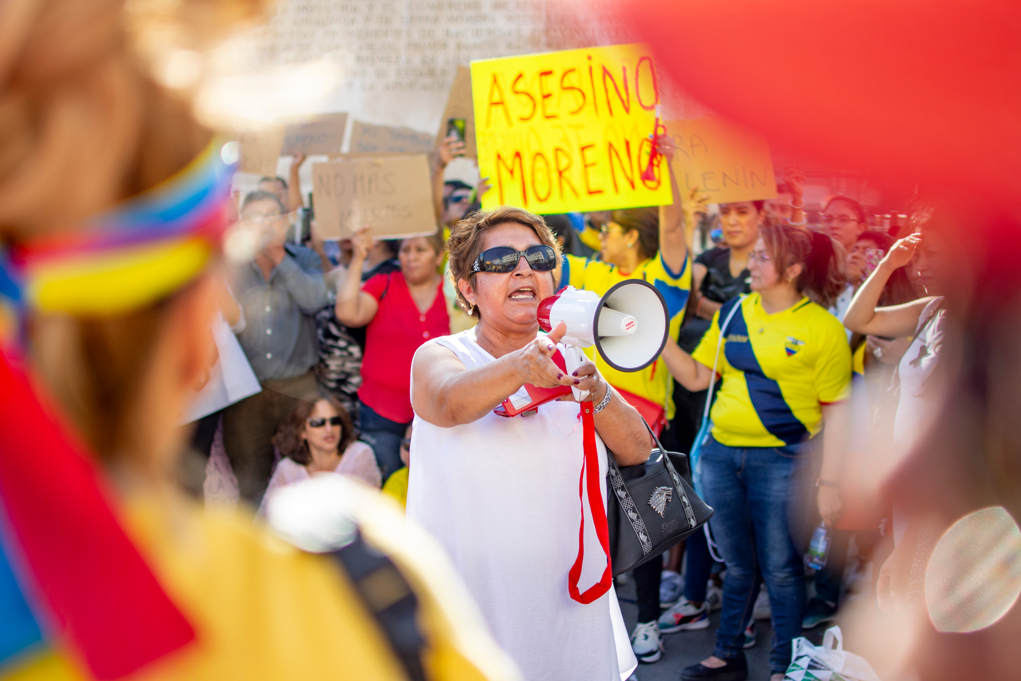 Stephen Cummings, Ecuadorian demonstrators in Madrid, 2019