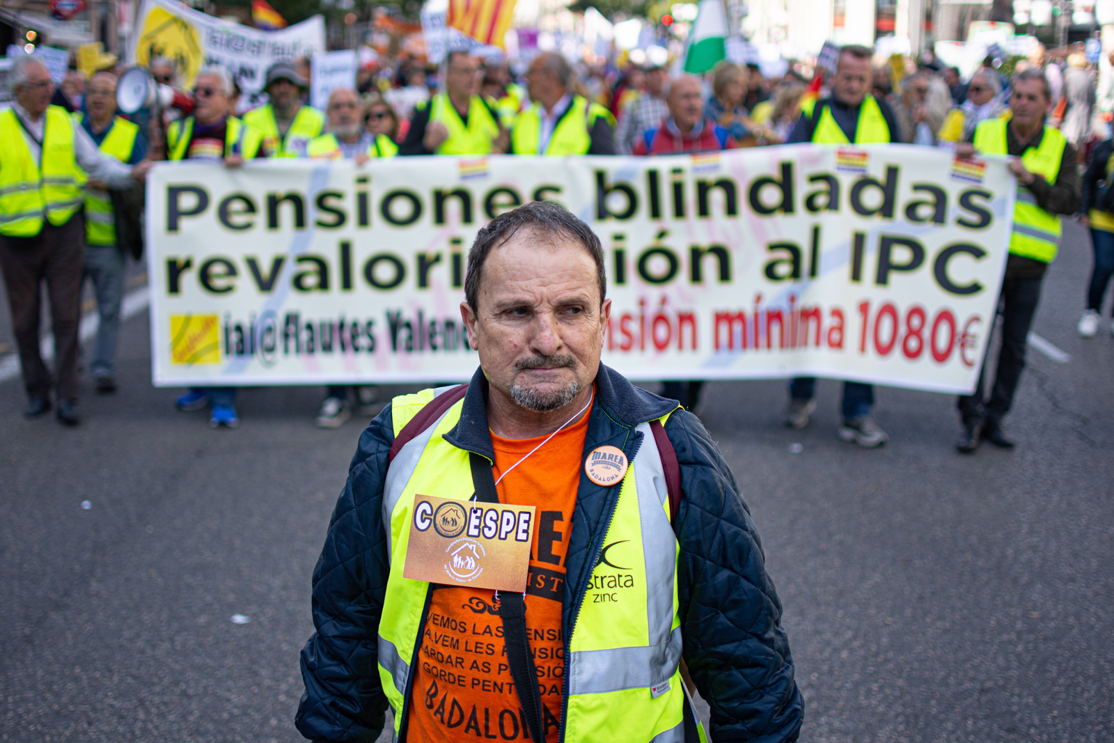 Stephen Cummings, Out in front as pensioners continue their march through Spain's capital, 2019